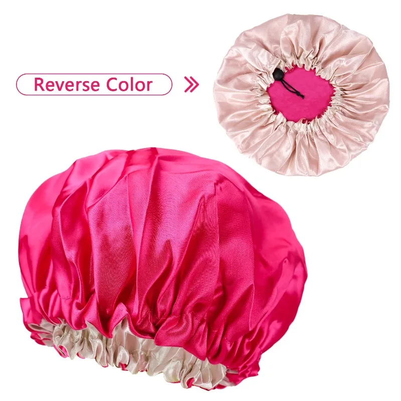 Gorro de dormir de satén reversible con cordón ajustable niños - imagen 3