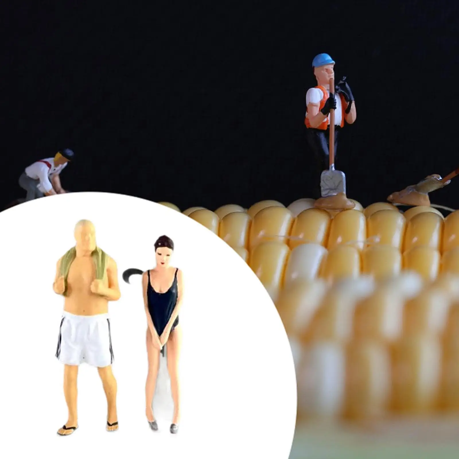 Figuras de diorama para casa de muñecas: personajes de calle - imagen 3