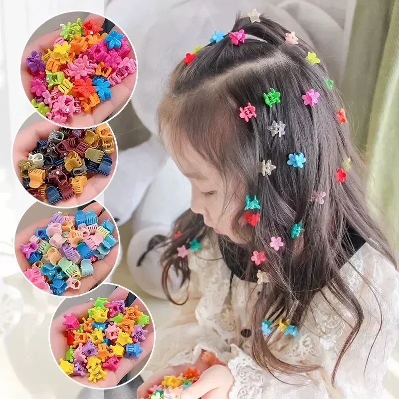 Pinzas para el pelo infantiles con flores y estrellas - imagen 3