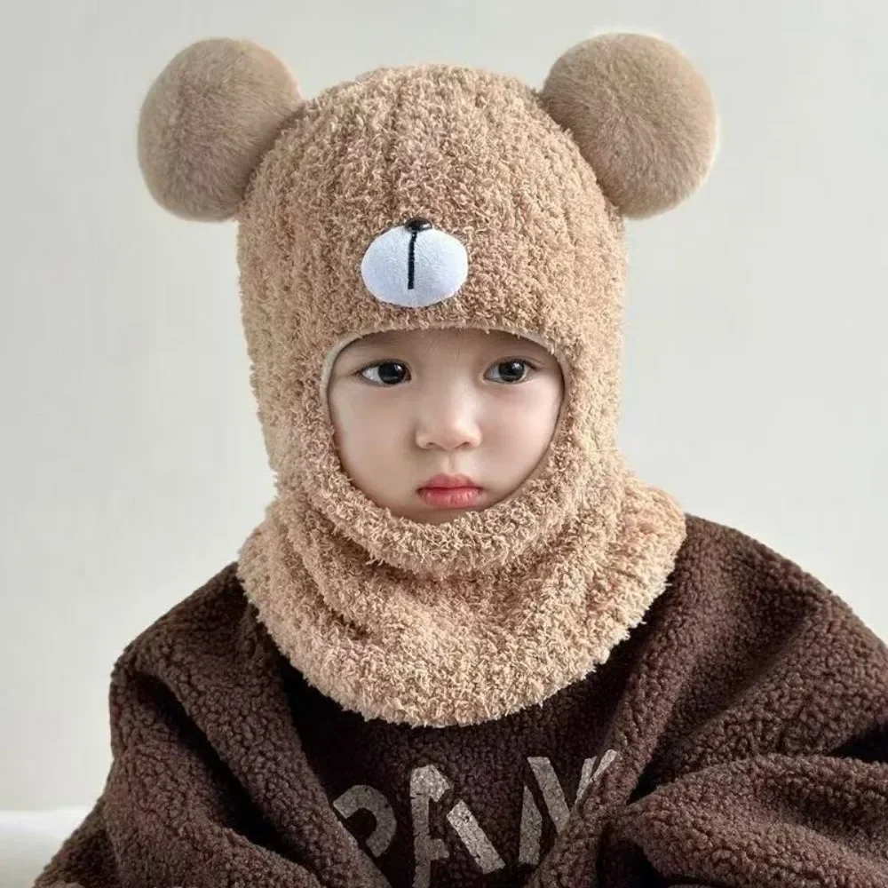 Bufanda con gorro integrado y protección auditiva para frío infantil