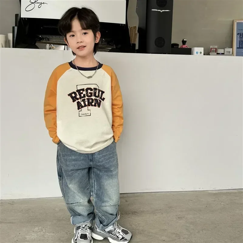 Camiseta básica de algodón manga larga para niño - imagen 3