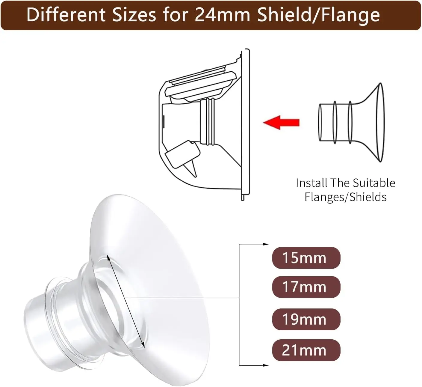 Inserto brida universal Spectra para extractor de leche materna - imagen 4