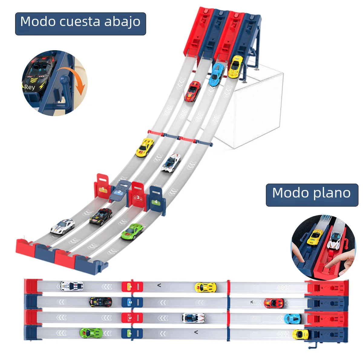 Coche de carreras de aleación para niños con pista - Juego educativo - imagen 5