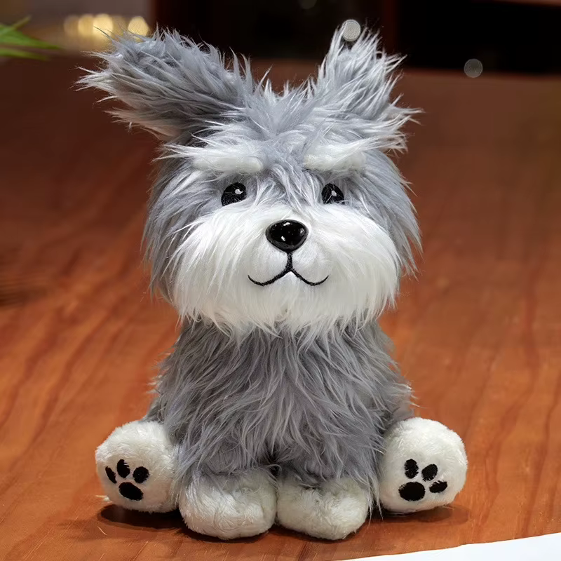 Peluche schnauzer dibujo animado, juguete suave para niños - imagen 5