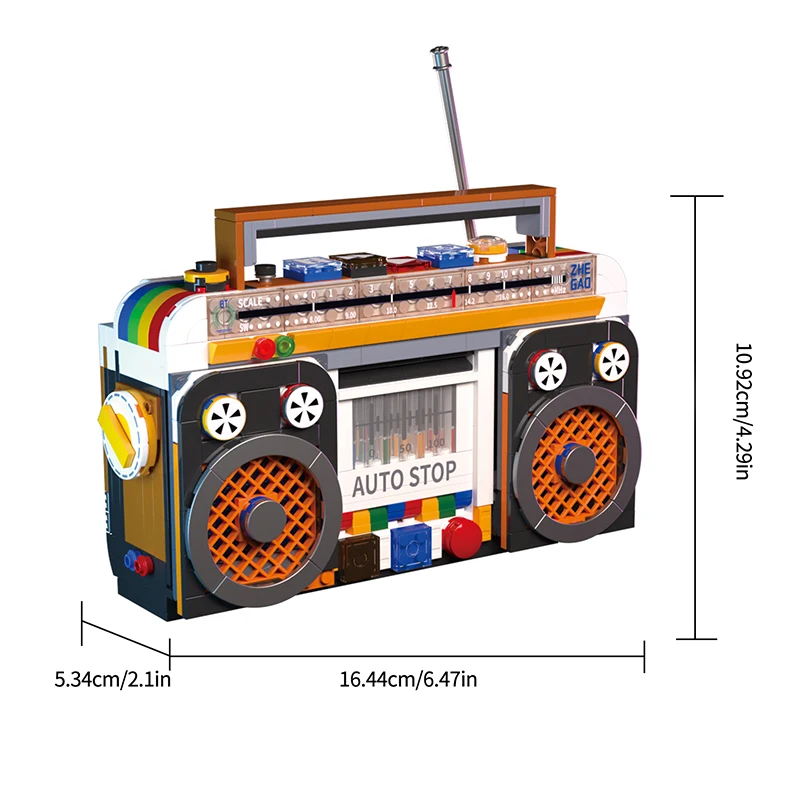 Bloques de Construcción Radio Retro – Juguete DIY Escritorio - imagen 4