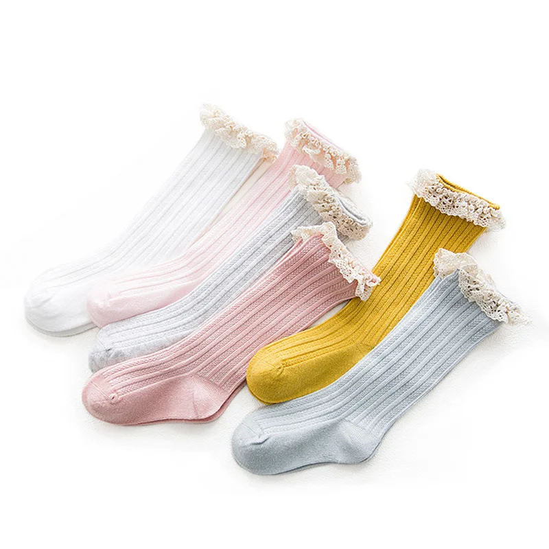 Calcetines princesa de algodón con encaje para niña - imagen 3