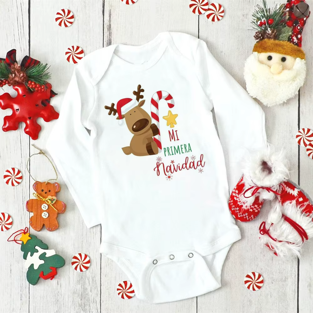 Body My First Christmas de Navidad para bebé recién nacido fiesta - imagen 4