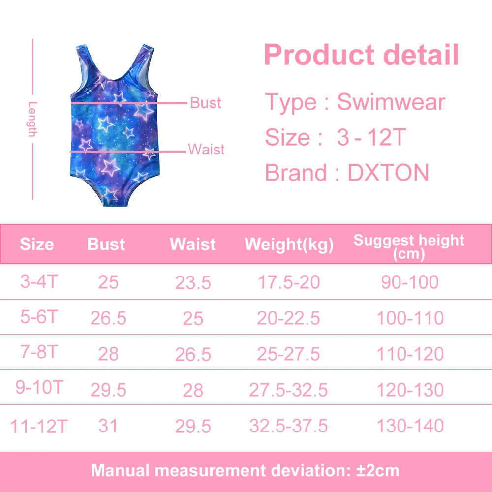 Traje de baño DXTON niñas estrellas