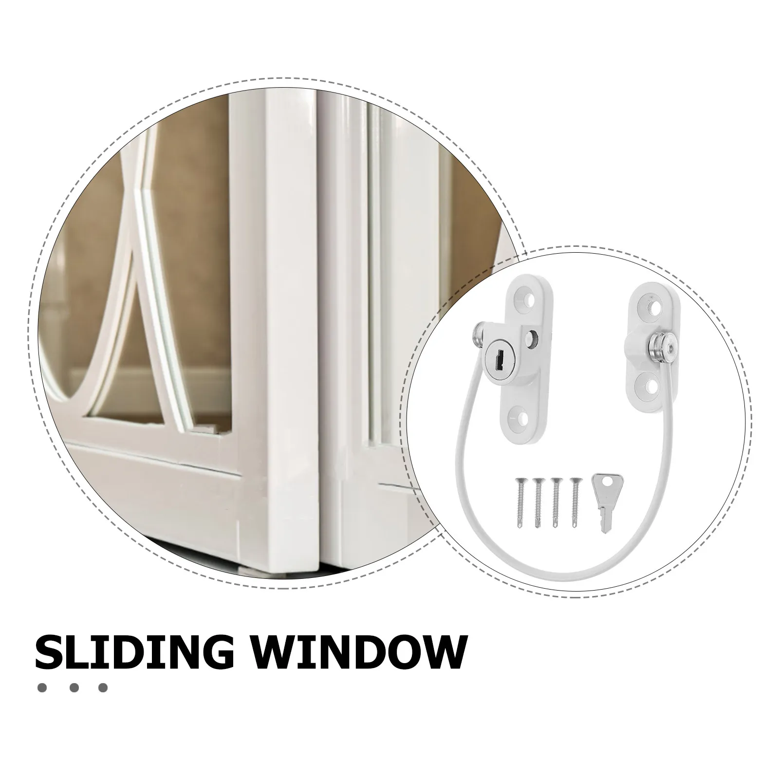 Cerradura de seguridad para ventanas correderas con llave ajustable - imagen 3