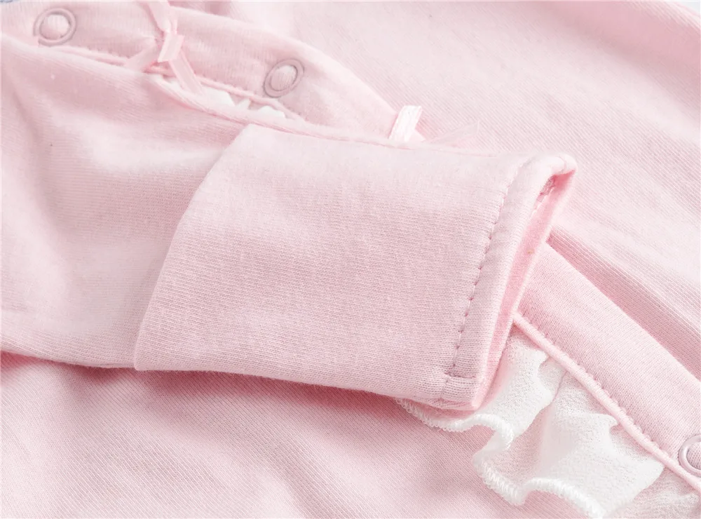 Kavkas pelele de algodón rosa para recién nacida niña – Suave y cómodo - imagen 5