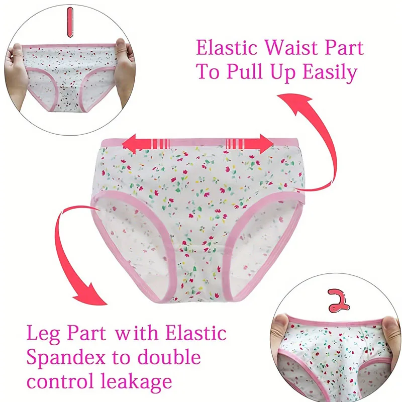 Calzoncillos de algodón con estampado floral para niñas - imagen 2