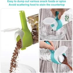 Clips para bolsas de alimentos con pico vertedor para cocina