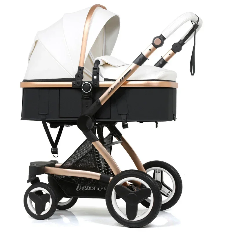 Cochecito con asiento de coche, capota reversible y funda impermeable - imagen 3