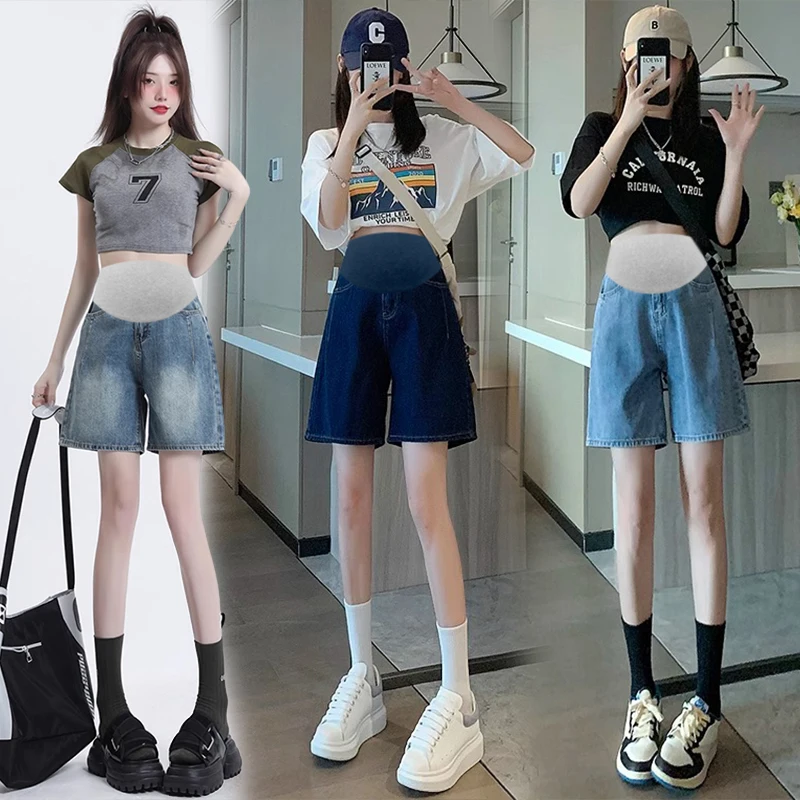 Pantalones vaqueros cortos premamá de cintura alta - imagen 5