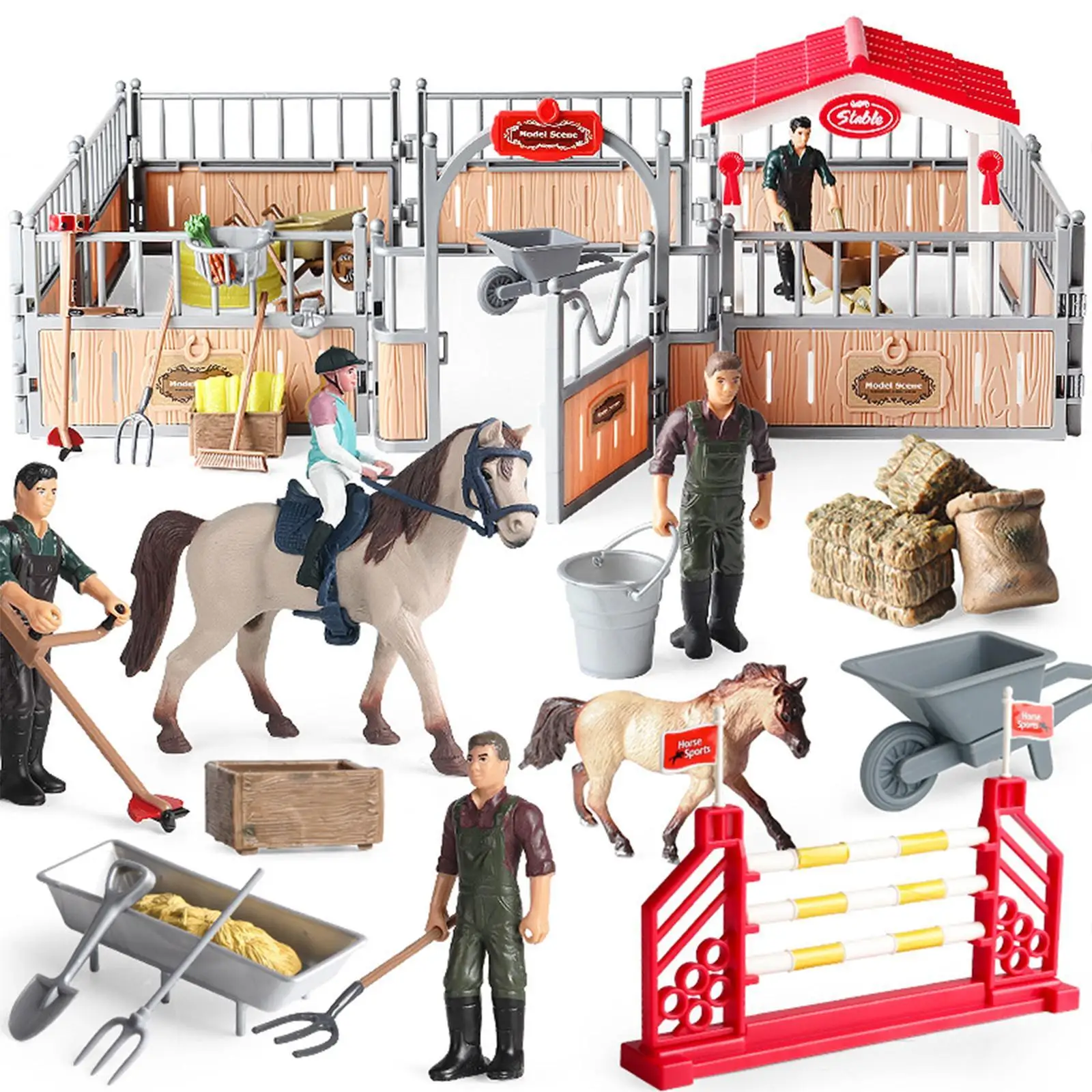 Juego de caballos y jinetes para niños, juguetes ecuestres - imagen 5