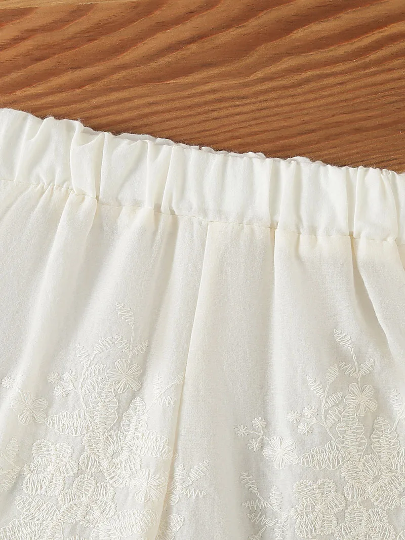 MILANCEL Conjunto de verano para bebé con chaleco de encaje y pantalón - imagen 4