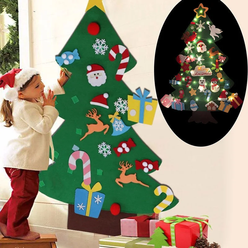 Kit árbol de Navidad de fieltro 3D para niños Montessori - imagen 2