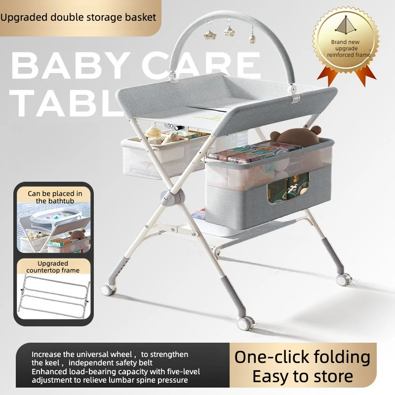Cambiador de baño ajustable plegable para recién nacidos y bebés