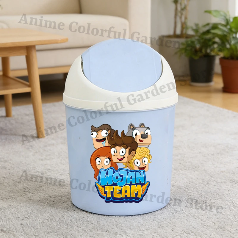 Wojan Team cubo de escritorio para basura pequeño con dibujos animados - imagen 2
