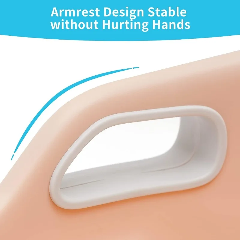 Asiento de inodoro infantil antideslizante con asas y protector - imagen 5