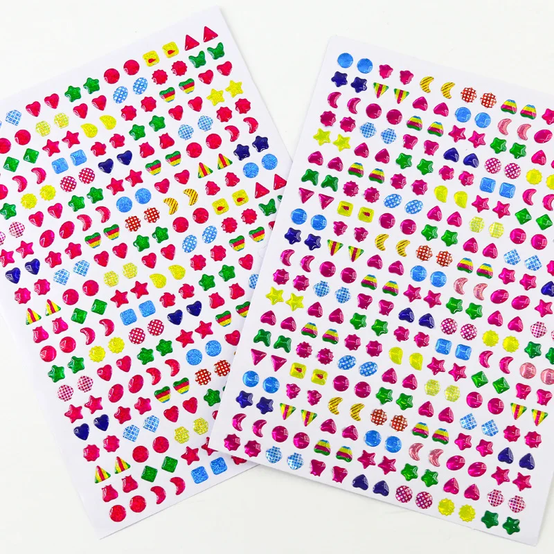 Pegatinas epoxi de cristal con dibujos animados para niños