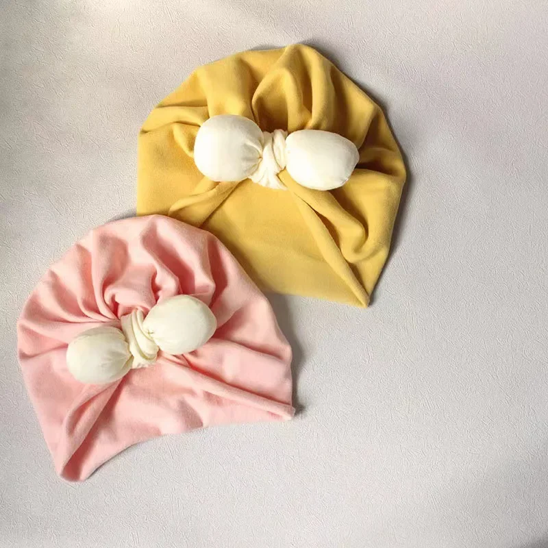 Gorro de punto cálido para bebé con lazo suave - imagen 2