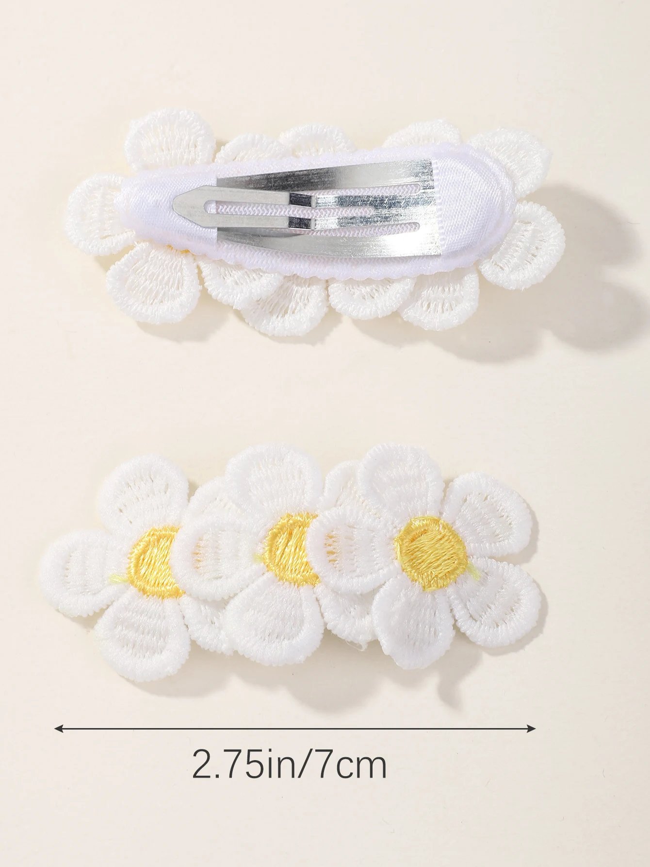Pinzas para cabello con flores amarillas – horquillas bebé - imagen 4