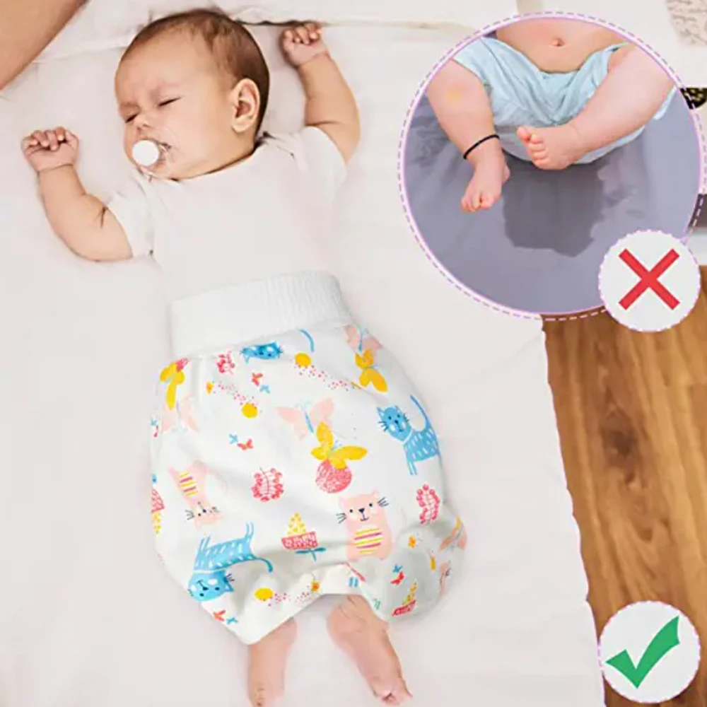 Pañal reutilizable impermeable corto para bebé - Protege día y noche - imagen 5
