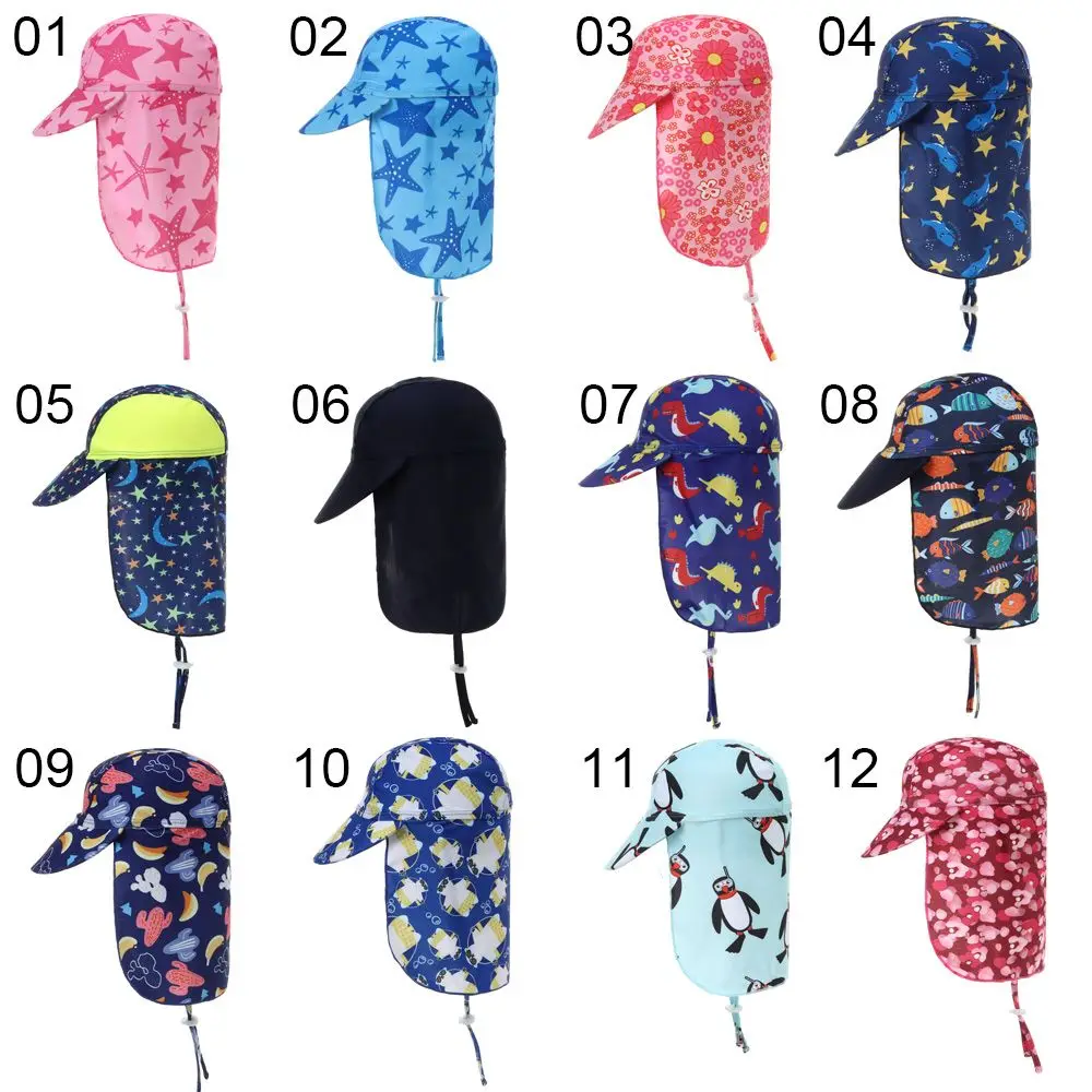Gorra de playa con protección solar para niños vista frontal