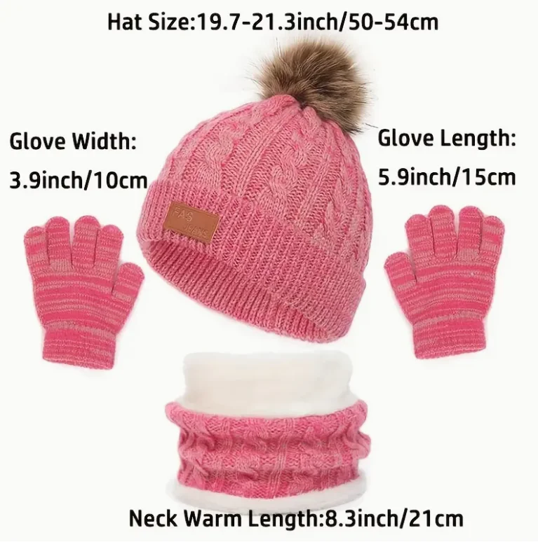 Gorro de invierno para niños con orejeras y pompón - suave y cálido - imagen 2