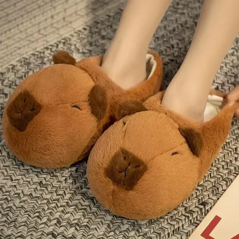 Zapatillas de felpa Kapybara de capibara para interior de invierno - imagen 5