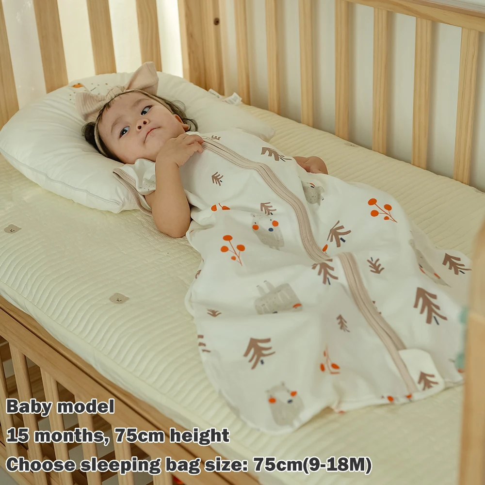 Saco de dormir bebé verano osito estampado tierno