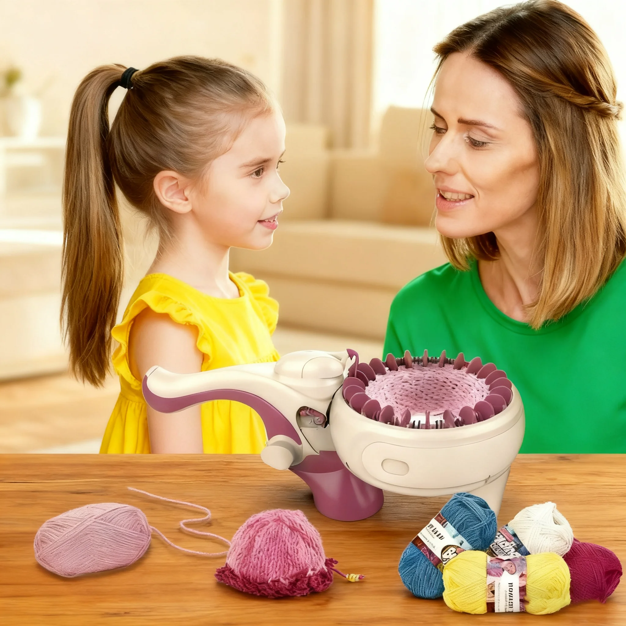 Kit telar infantil – Máquina de tejer lana educativa para niños - imagen 4