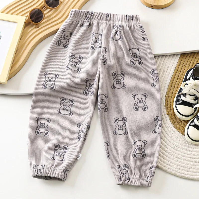 Pantalones chándal niños casuales finos con cordón – Primavera y otoño - imagen 3