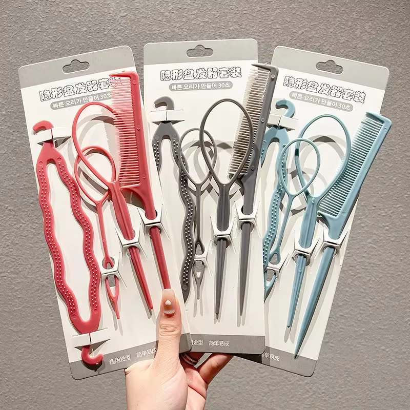 Herramientas de peinado para niñas - Set con trenzador y horquillas
