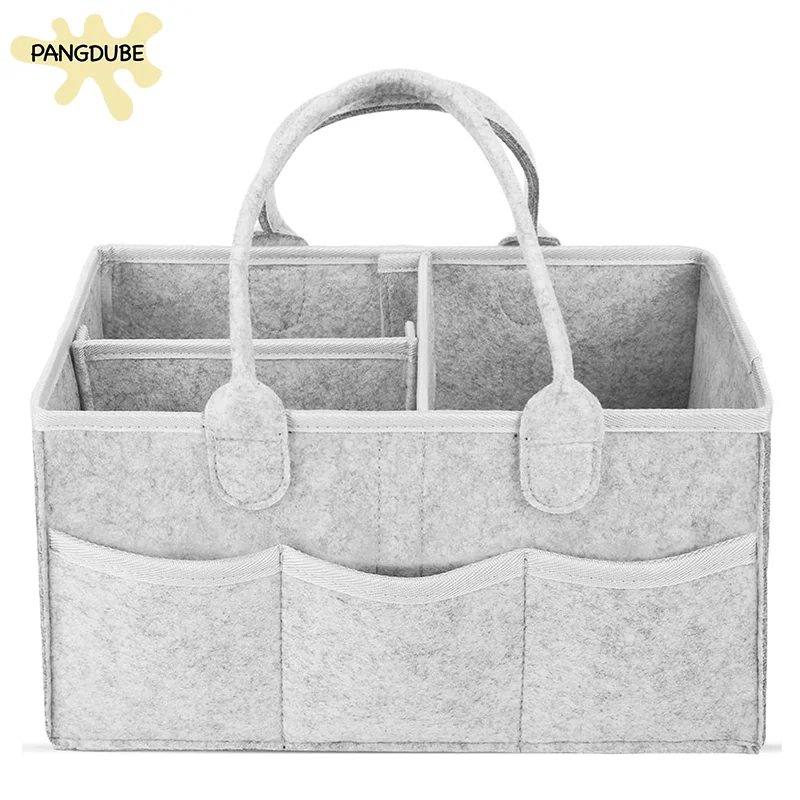 PANGDUBE Bolsa organizadora de pañales fieltro plegable para carrito - imagen 4