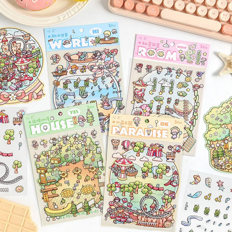 Pegatinas infantiles para baño con animales y estilo kawaii - imagen 4