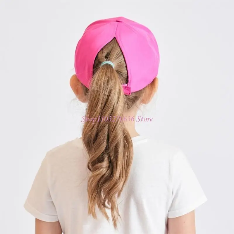 R6FD gorra béisbol ajustable para niños con cola de caballo - imagen 4