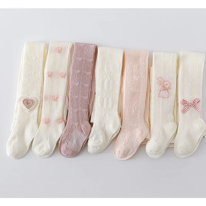 Pantimedias de malla bebé con lazo para niña, primavera-verano - imagen 2