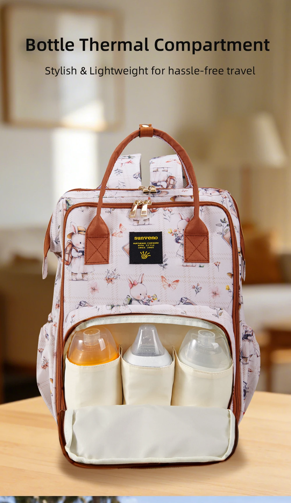 Mochila Sunveno en uso como bolso personal