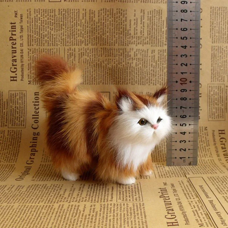 Gatito de peluche realista – Juguete suave regalo Día San Valentín - imagen 3