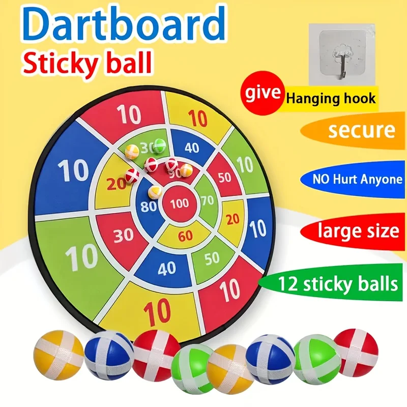 Juego de dardos plegable para niños – Tablero grande interior y exterior