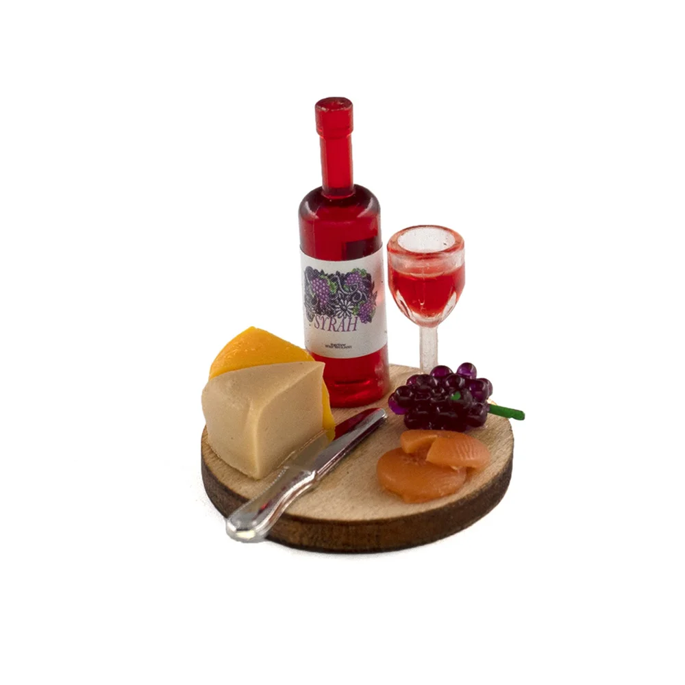 Vista del mini set con botella y tabla
