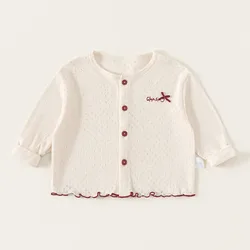 Conjunto niña cárdigan de punto a cuadros con dibujos y vestido