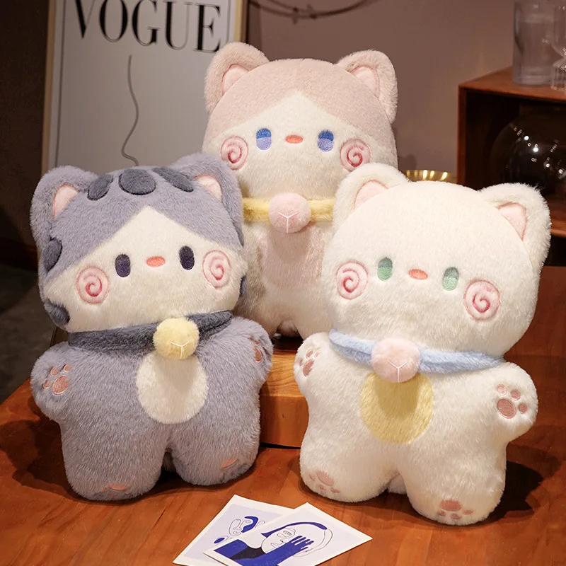 Almohada peluche de gatito con campana suave para niños - imagen 3