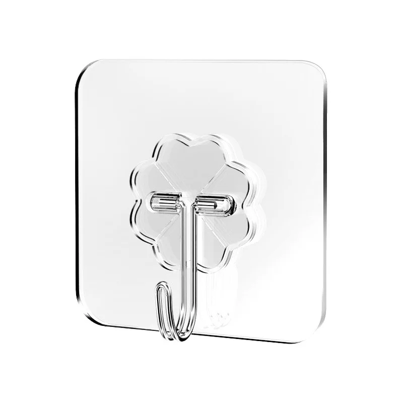 Gancho adhesivo transparente sin perforaciones para pared multifunción - imagen 5