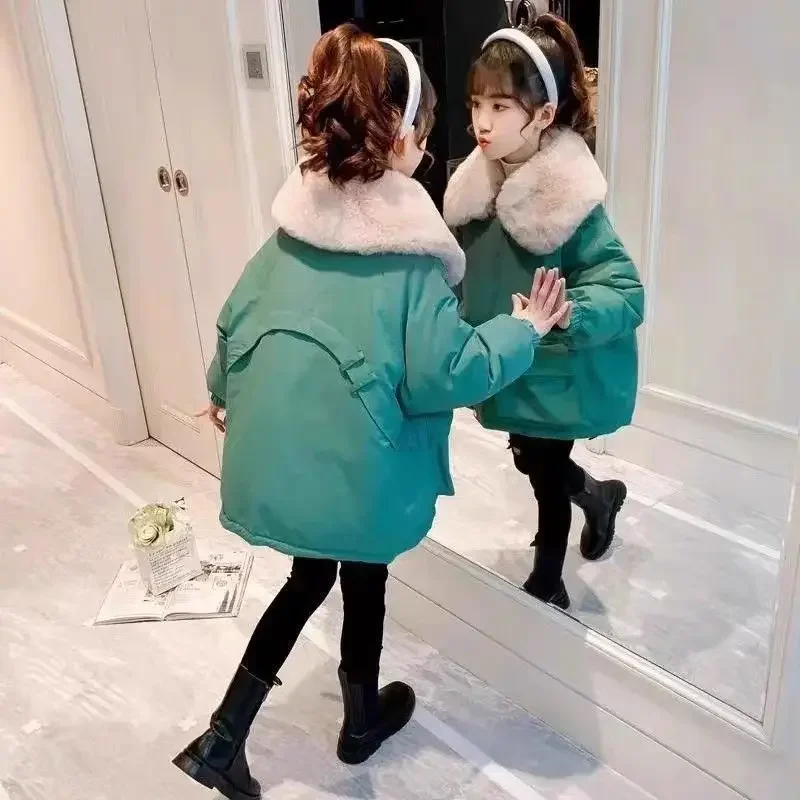Abrigo de lana para niñas – Parka acolchada de invierno - imagen 4