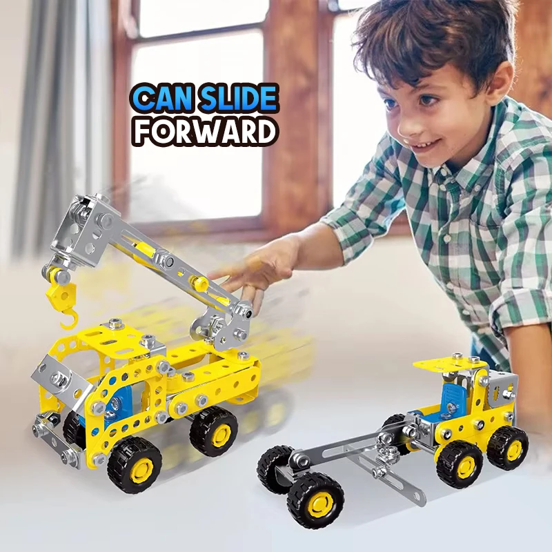 Kit excavadora metálica para montar, bloques de construcción - imagen 4