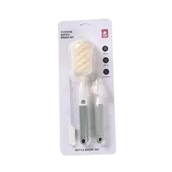 Cepillos para biberones con esponja limpiadora de pezones