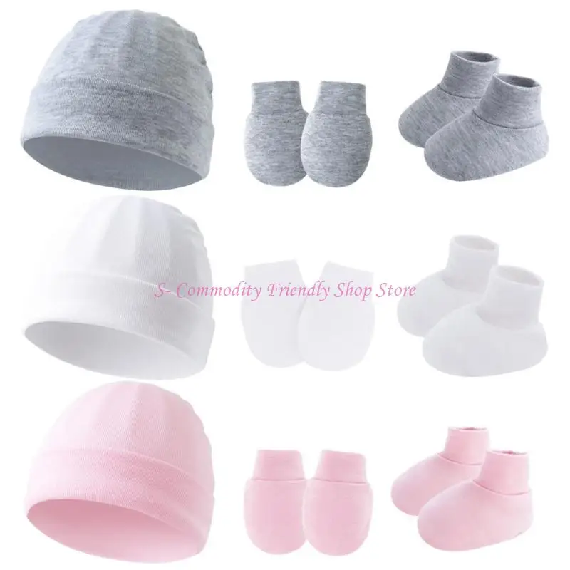 Conjunto recién nacido de invierno con gorro, guantes y calcetines